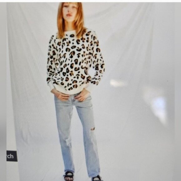 LEOPARD CROSS BACK SWEATER-NEW - Picture 5 of 6